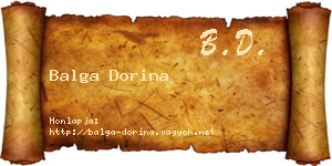 Balga Dorina névjegykártya